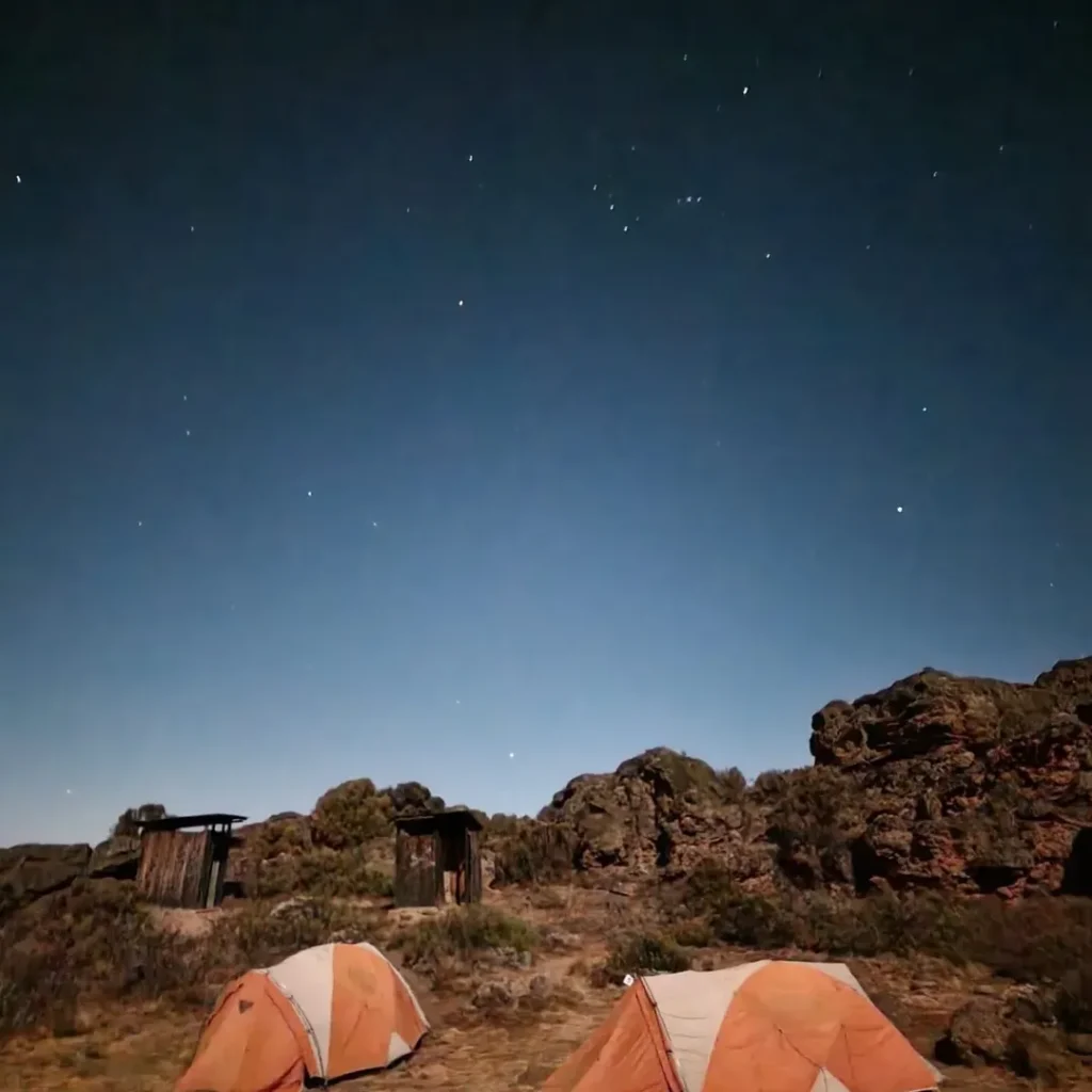Kilimanjaro mountain rongai route camping base tent
