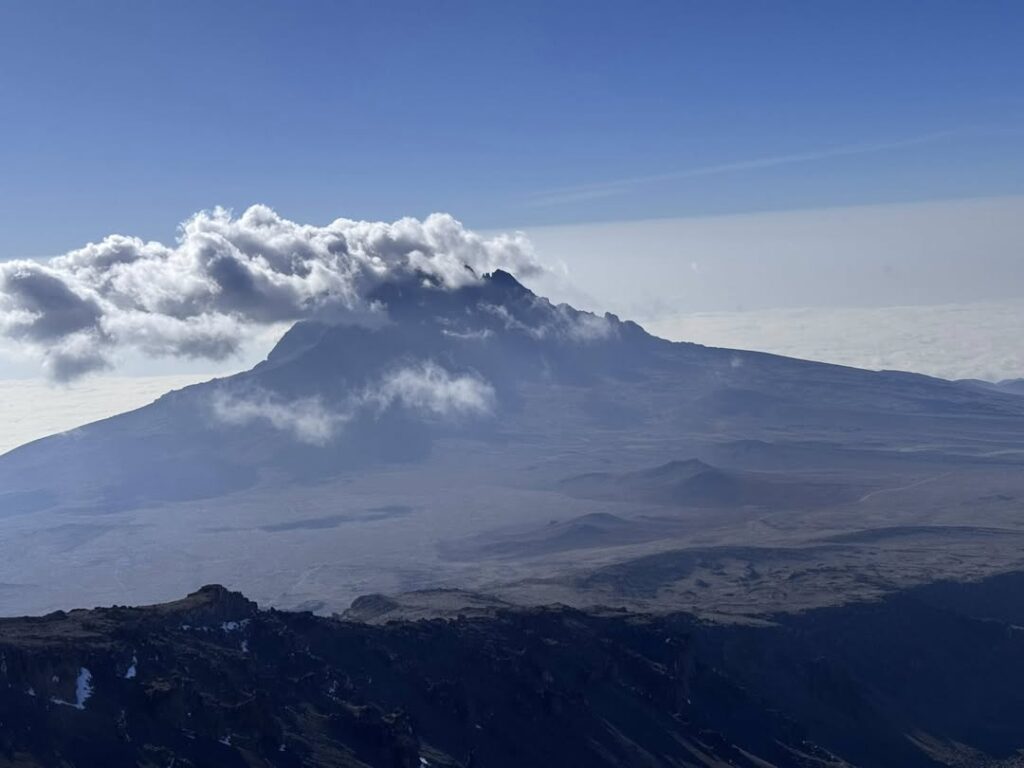 Kilimanjaro mountain rongai route fog