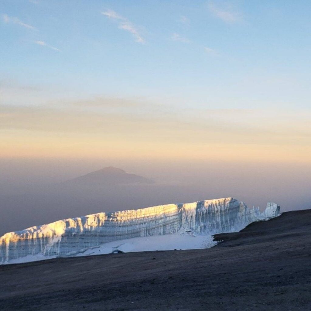 Kilimanjaro mountain rongai route glacier