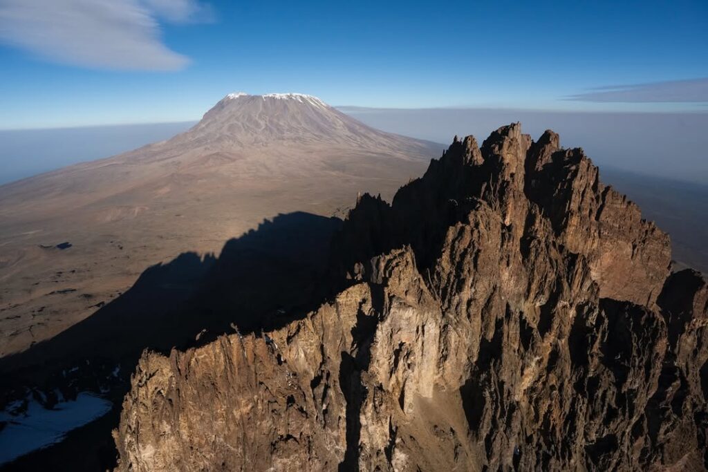Kilimanjaro mountain rongai route rock view