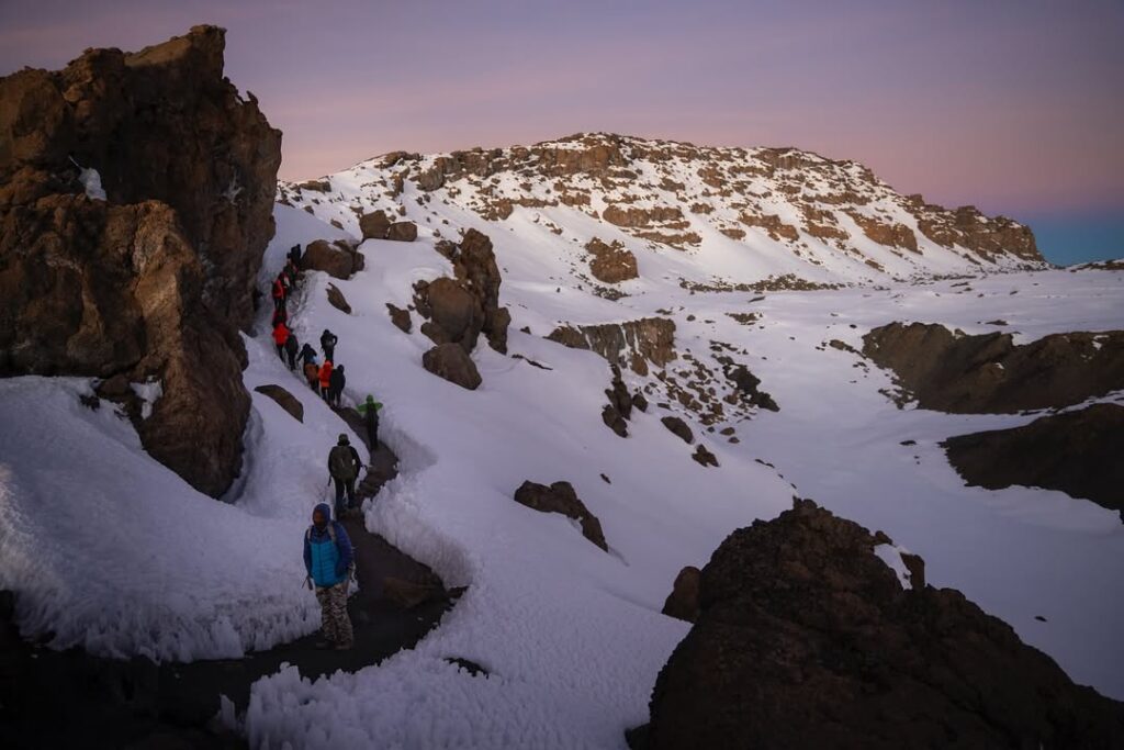 Kilimanjaro mountain rongai route snow group