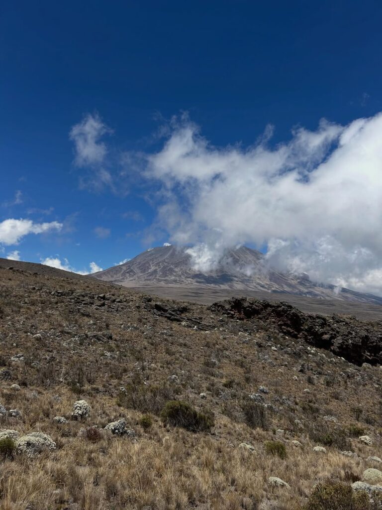 Kilimanjaro mountain rongai route trekking fog