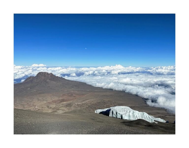 Kilimanjaro umbwe route white rock clouds