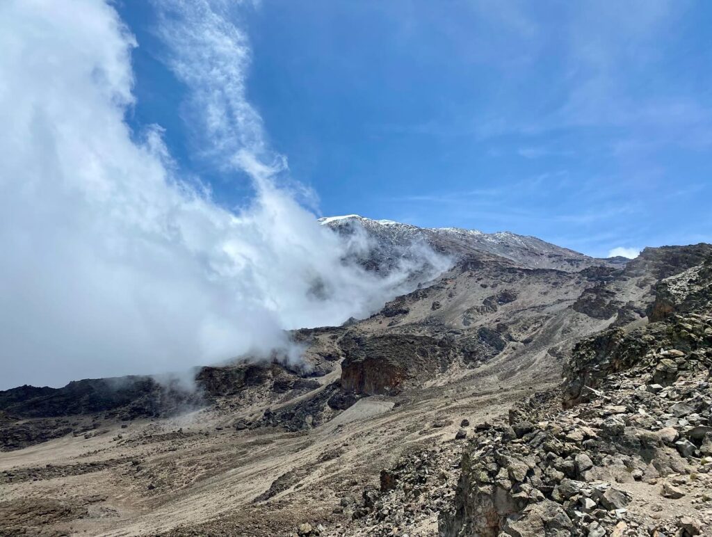 Machame route Kilimanjaro fog