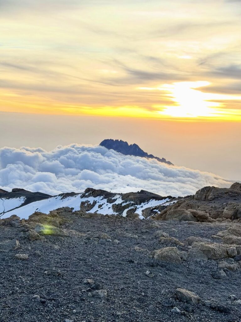 Mawenzi peak from uhuru peak