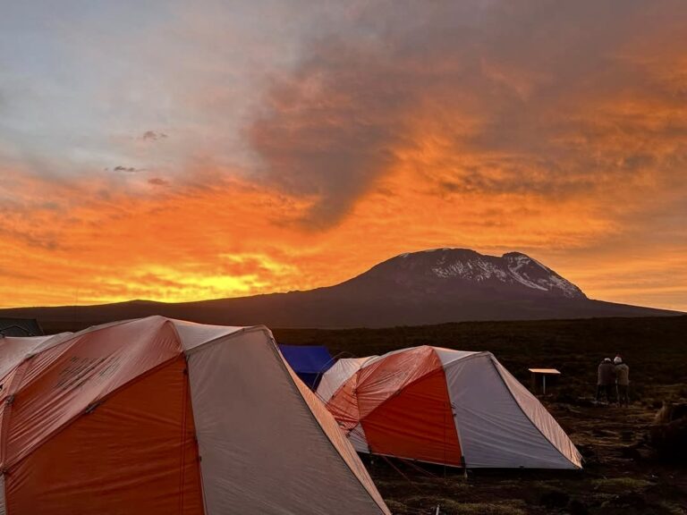 base camp with tents