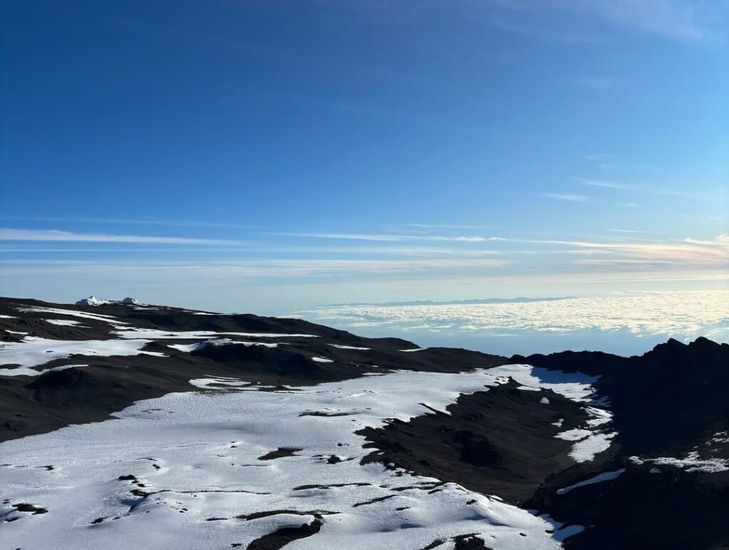 snow on kilimanjaro mount high altitude