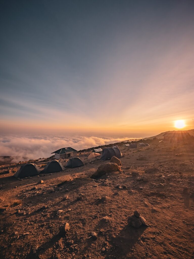 Kilimanjaro Lemosho Route base camp sunrise
