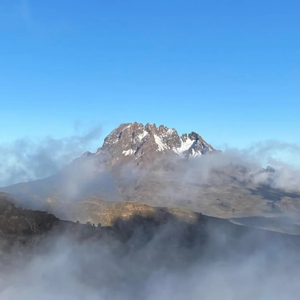 Kilimanjaro machame route snow on the top