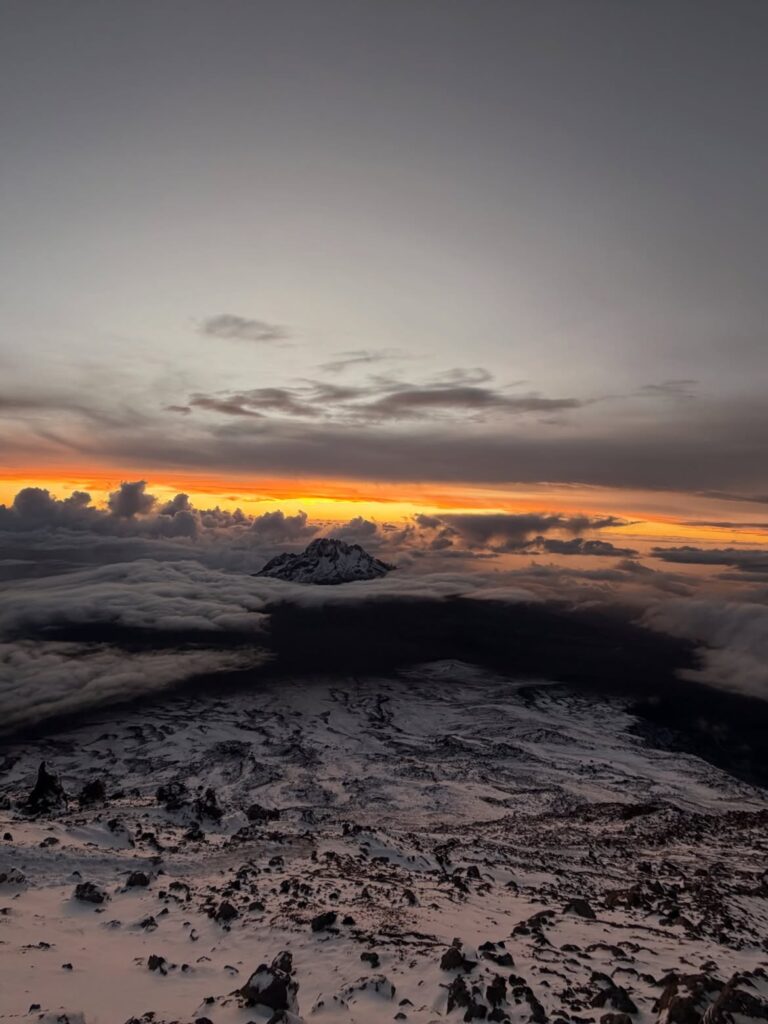 Kilimanjaro the sun rises at Gilman’s Point