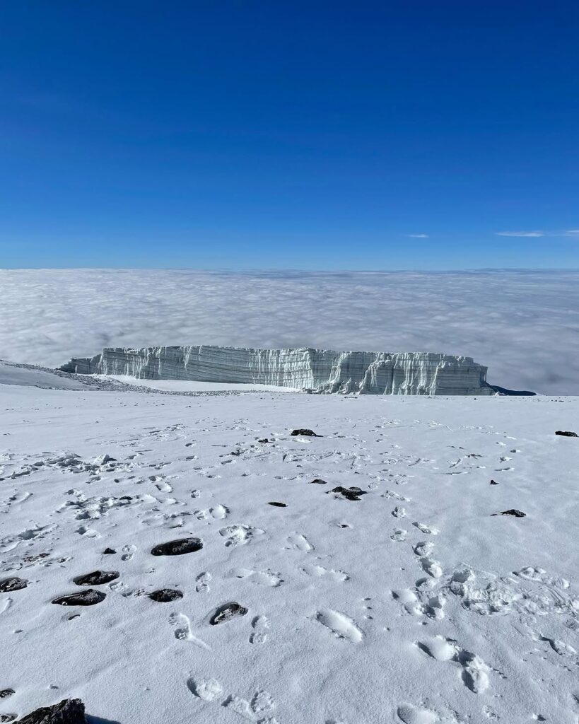Marangu Route Kilimanjaro glacier snow