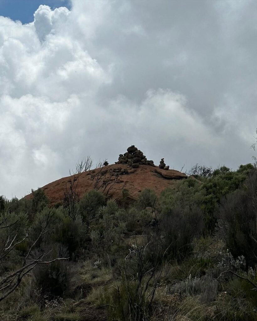Marangu Route Kilimanjaro rocks on the top hill