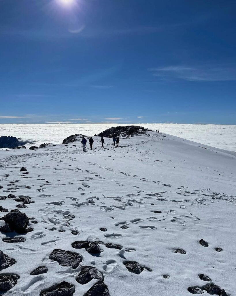 Marangu Route Kilimanjaro snow climbers
