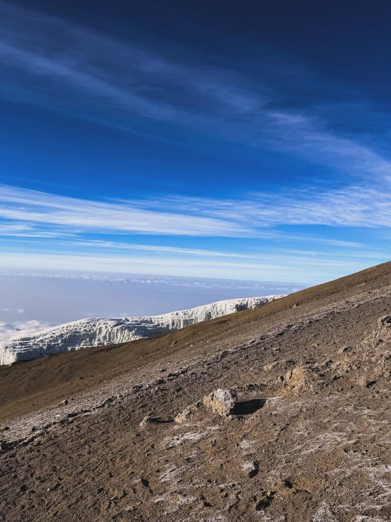 uhuru peak kilimanjaro glacier